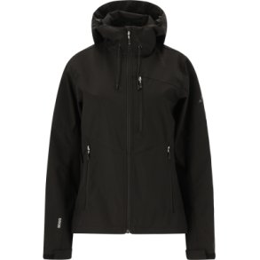 Rosea Softshell Dame Sort Incl Jelling skole logo og navn